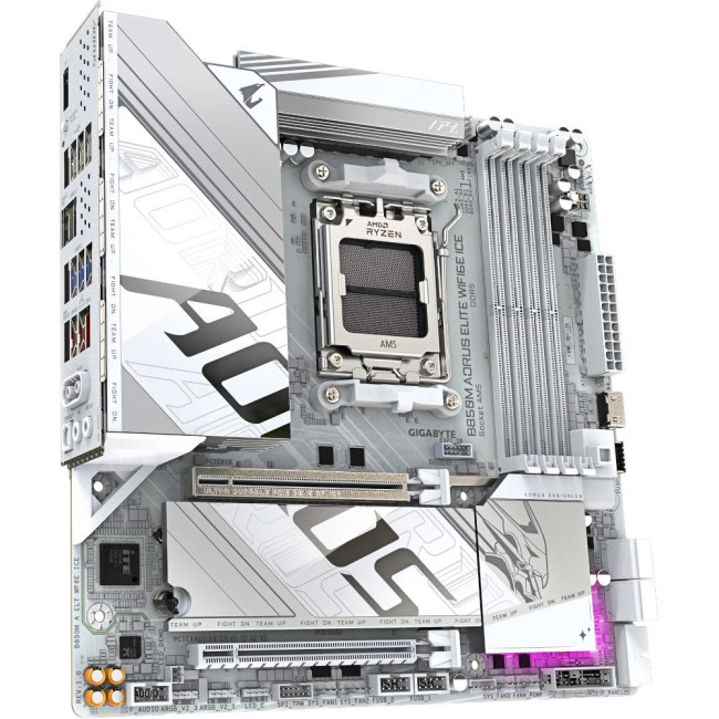 Mатеринська плата sAM5 AMD B850 HDMI/DP 2xM.2 2.5GbE LAN mATX GIGABYTE B850M AORUS ELITE WIFI6E ICE