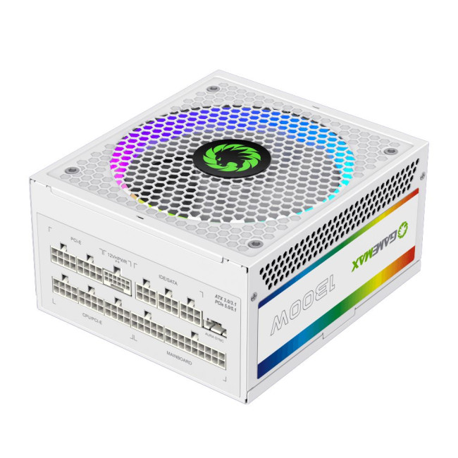 Блок живлення ATX 1300W, 80 Platinum,RGB Smart  fan 140mm,fully modularOVP, UVP, OTP, OCP, OLP, OPP, GAMEMAX RGB-1300 WH (ATX3.1 PCIe5.1)
