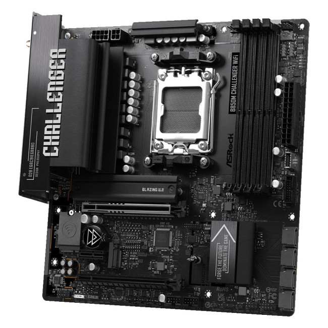 Mатеринська плата sAM5 AMD B850 4xDDR5 HDMI 2xM.2 2.5GbE LAN mATX ASROCK B850M CHALLENGER WIFI