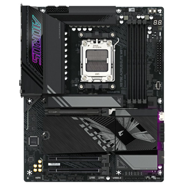 Mатеринська плата sAM5 AMD X870E HDMI 4xM.2  USB4.0 2.5GbE LAN ATX GIGABYTE X870E AORUS ELITE WIFI7