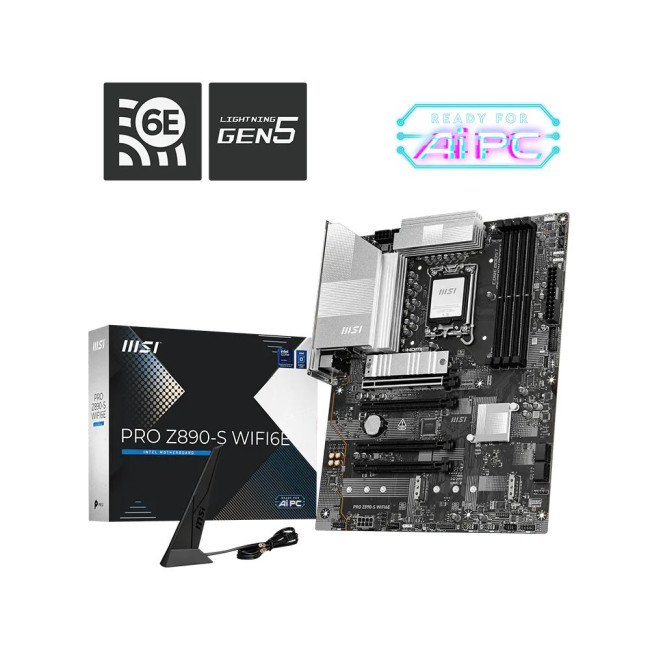 материнська плата Z890 s1851/4DDR5/HDMI/DP/4PCIe/3 M.2/4SATA/LAN2.5Gb  PRO Z890-S WIFI6E