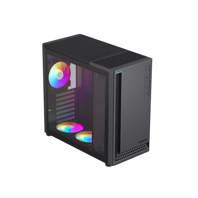 Корпус комп'ютерний Midi ATX без блока живлення ATX,M-ATX,ITX,ABS ,Mesh,USB3.0x2,Type-C(Gen2) GAMEMAX P30 BK