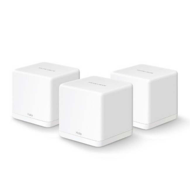 Домашня Mesh Wi-Fi система Mercusys(3шт комплект)AC1300 Whole-Home Mesh Wi-Fi/2x1000Mbps LAN Ports MERCUSYS Halo H30G(3-pack)