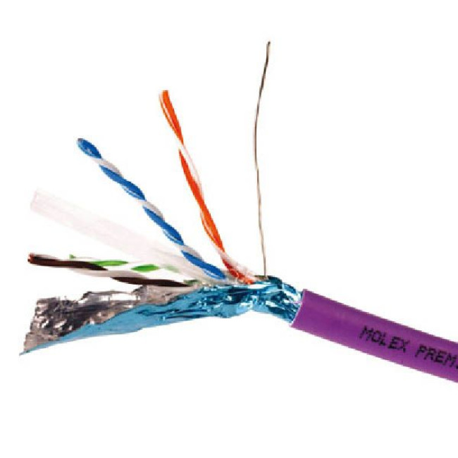 Кабель FTP кат.6, LSZH, 4 пари, 500м, колір фіолетовий MOLEX CAA-00251