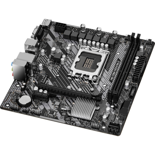 Материнська плата Intel s1700 H610 HDMI/DP/VGA1xM.2 GbE Lan mATX ASROCK H610M-HDV/M.2 R2.0