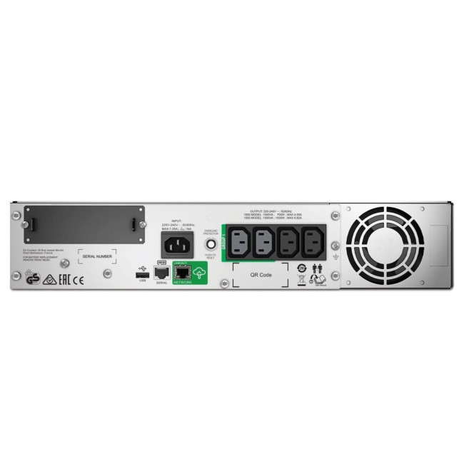 ДБЖ 1000W/1500VA,L-I,USB,LCD,Smart Slot,SmartConnect,RM 2U APC SMT1500RMI2UC
