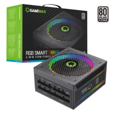 Блок живлення ATX 1300W, 80 Platinum,RGB Smart  fan 140mm,fully modularOPP, OVP, UVP, OCP, OTP, SCP GAMEMAX RGB-1300 (ATX3.1 PCIe5.1)