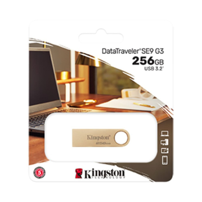 Флеш пам'ять 256GB 220MB/s Metal USB 3.2 Gen 1 DataTraveler SE9 G3 KINGSTON DTSE9G3/256GB