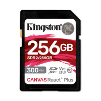 Карта пам'яті 256GB Canvas React Plus SDXC UHS-I300R/260W U3 V90 KINGSTON SDR2/256GB