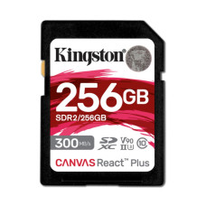 Карта пам'яті 256GB Canvas React Plus SDXC UHS-I300R/260W U3 V90 KINGSTON SDR2/256GB