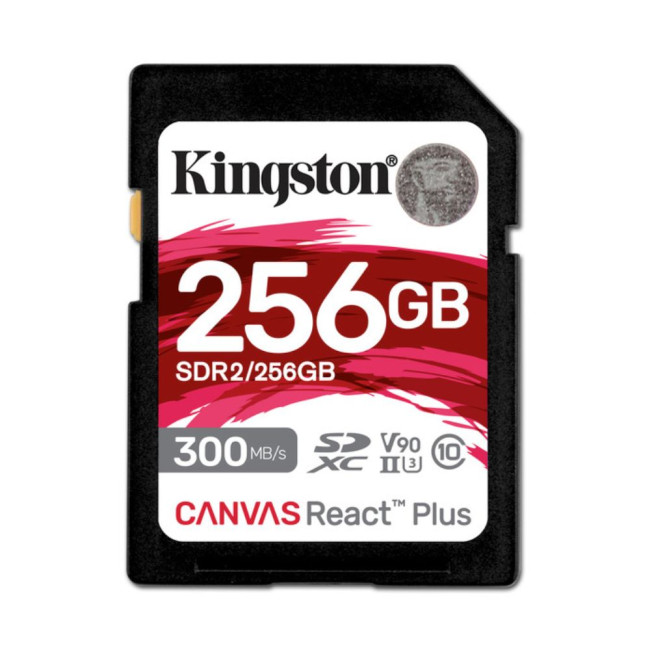 Карта пам'яті 256GB Canvas React Plus SDXC UHS-I300R/260W U3 V90 KINGSTON SDR2/256GB