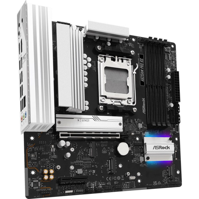 Mатеринська плата sAM5 AMD A620A DP/HDMI 3xM.2 4xDDR5 2.5GbE LAN mATX ASROCK A620AM PRO RS