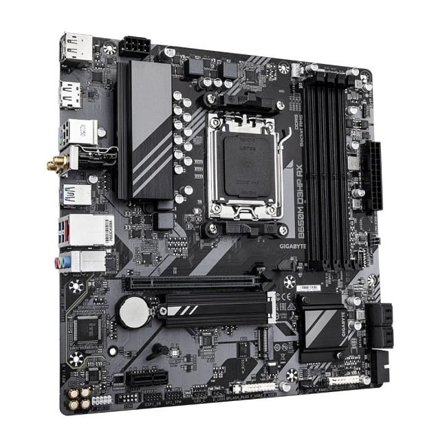 Mатеринська плата sAM5 AMD B650 2xDP/HDMI 2xM.2  2.5GbE LAN mATX GIGABYTE B650M D3HP AX