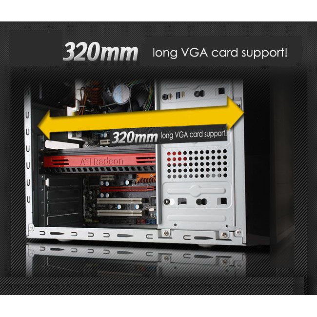 Корпус ATX з блоком живлення GM-500 GAMEMAX ET-210-500W
