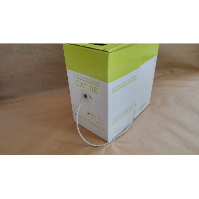 Кабель UTP кат.5е, PVC, 4 пари, CCA, 24AWG, 305м,сірий KINGDA KDUT8001-CCA