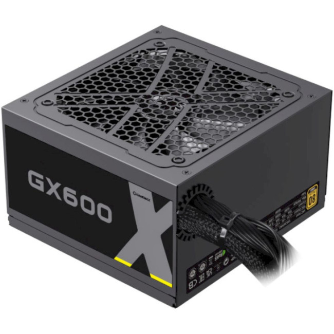 Блок живлення 600W, 80 Gold ,  Smart fan 120mm  OVP / UVP/ SIP / OCP/ OLP/ OPP/ SCP GAMEMAX GX-600