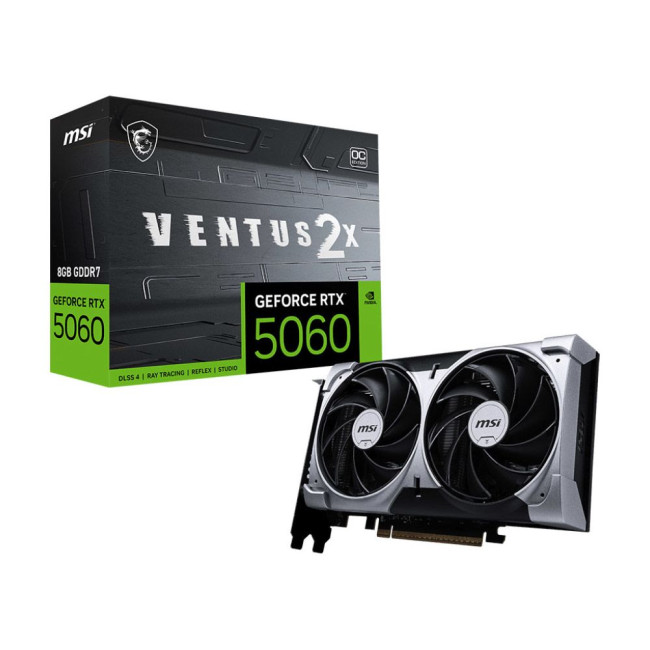 Відеокарта MSI NVIDIA GeForce RTX 5060 8G VENTUS 2X OC MSI RTX 5060 8G VENTUS 2X OC