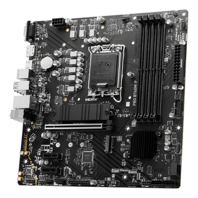 материнська плата s1700/4DDR5/VGA/HDMI/DP/3PCIe/4SATA/2M.2 MSI PRO B760M-P
