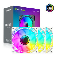 Кулер для корпусу 120mm*3 KIT ARGB fan (функція реверсу) GAMEMAX KF300R WH