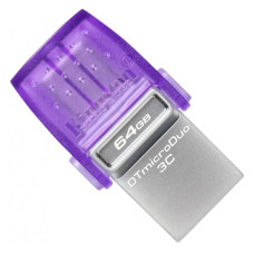 Флеш пам'ять 64GB DataTraveler microDuo 3C 200MB/s dual USB-A + USB-C KINGSTON DTDUO3CG3/64GB