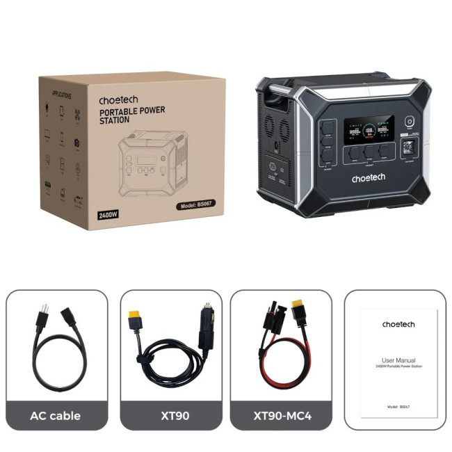 Портативна станція ДБЖ Chootech 2400 Вт CHOETECH 2400W UPS PS (BS067)