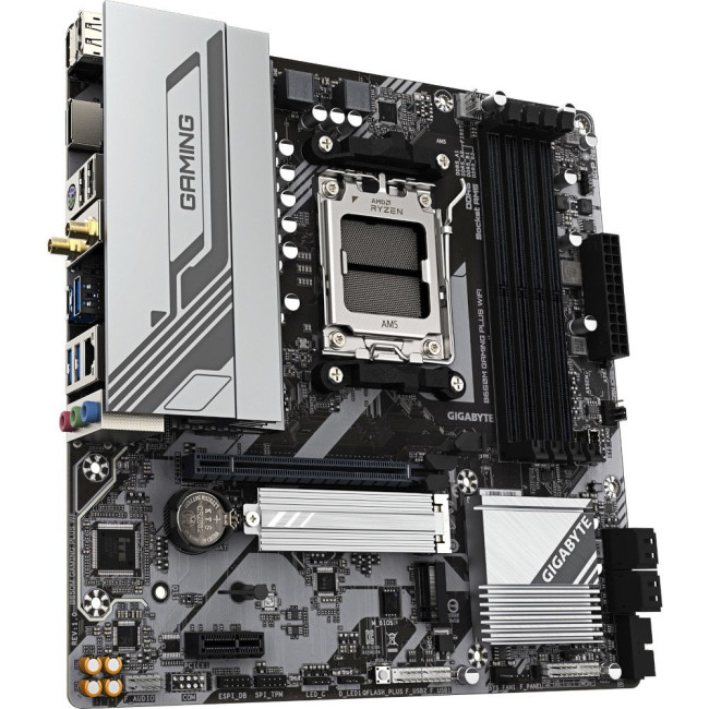 Mатеринська плата GIGABYTE sAM5 AMD B650 2xDP/HDMI 2xM.2  2.5GbE LAN mATX GIGABYTE B650M GAMING PLUS WIFI