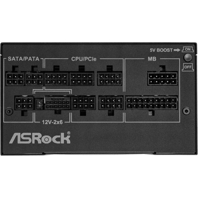 Блок живлення 1000W, 80 Pluse GOLD, PCIe 5.1 & ATX3.1, Fully Modular, Native 12V-2x6, 135mm Fan ASROCK PG-1000G
