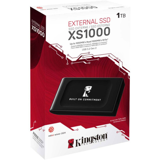 SSD накопичувач зовнішній2TB XS1000 BOC External USB 3.2 Gen 2 Portable SSD KINGSTON SXS1000/2000GA