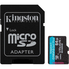 Карта пам'яті 64GB microSDXC Canvas Go Plus Gen4 200MB/s A2 U3 V30 Card + ADP KINGSTON SDCG4/64GB