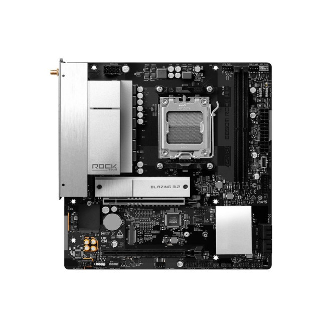 Mатеринська плата sAM5 AMD B850 2xDDR5 DP/HDMI 2xM.2 2.5GbE LAN mATX ASROCK B850M ROCK WIFI