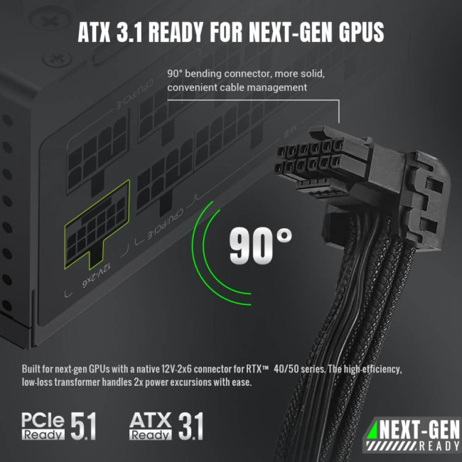 Блок живлення SFX 650W, 80plus Gold,fan 92mm, fully modular OPP / OVP/ UVP / OCP/ SCP / OTP / NLP / GAMEMAX GS 650G V25
