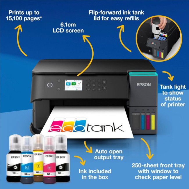БФП струменевий A4 кольоровий з Wi-Fi EPSON L6360 (C11CL42402)