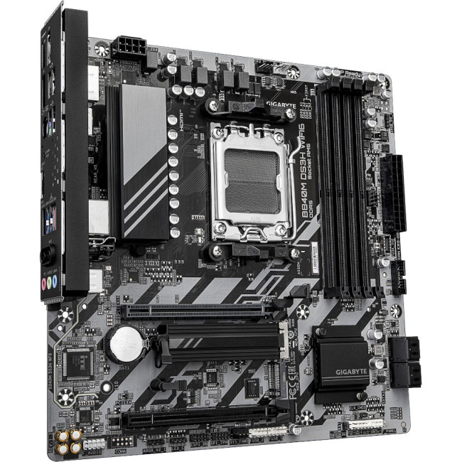 Mатеринська плата sAM5 AMD B840 2хDP/HDMI 4xDDR5 2xM.2 2.5GbE LAN mATX GIGABYTE B840M DS3H WIFI6