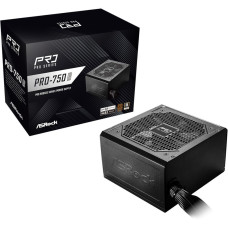 Блок живлення 750W, 80 Pluse BRONZE, PCIe5.1 & ATX 3.1, Native 12V-2x6 (450W), 120mm Fan ASROCK PRO-750B