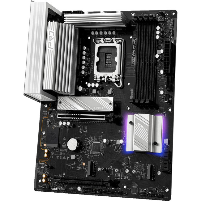 Mатеринська плата s1851 Intel B860 4xDDR5 DP/HDMI 4xM.2 2.5GbE LAN ATX ASROCK B860 PRO RS WIFI