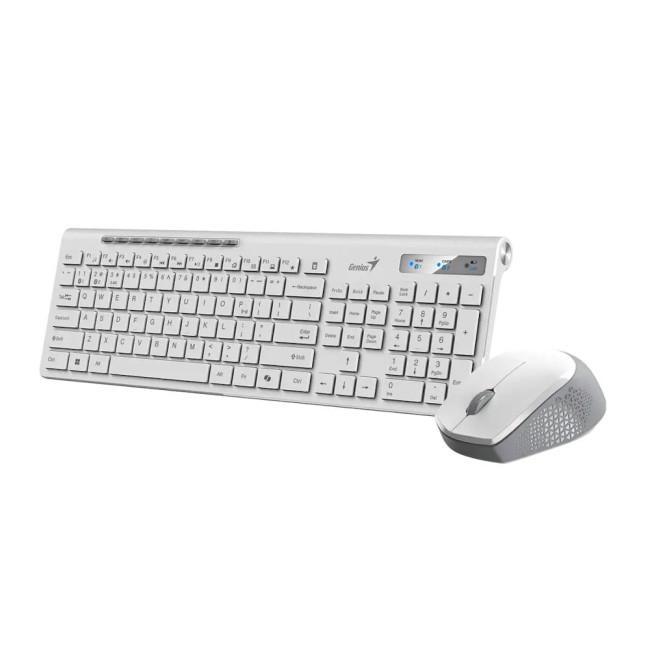 набiр миша+клавiатура бездротовий AI White UKR BT+2.4GHz GENIUS SlimStar 8230 (31340015423)
