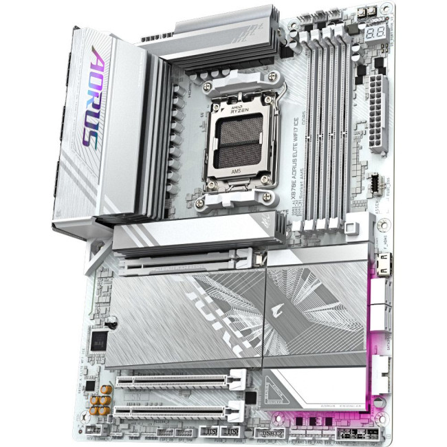 Mатеринська плата sAM5 AMD X870E HDMI/USB4(DP)  4xM.2  2.5GbE LAN ATX GIGABYTE X870E AORUS ELITE WIFI7 ICE