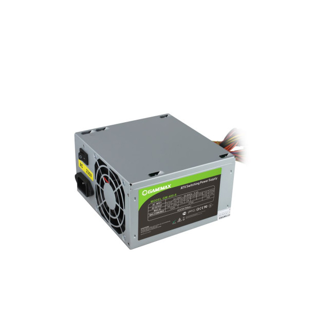 Блок живлення ATX 400W з кабелем живлення, вентилятор 80 мм GAMEMAX GM-400-8CM