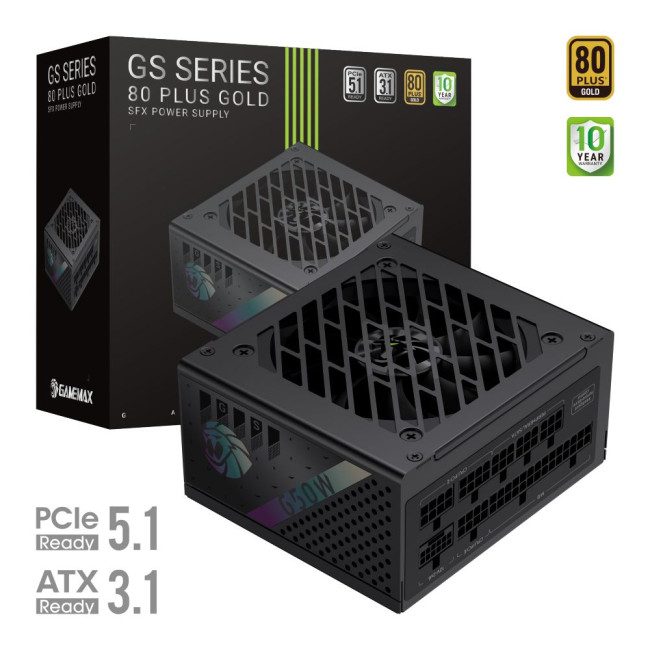 Блок живлення SFX 650W, 80plus Gold,fan 92mm, fully modular OPP / OVP/ UVP / OCP/ SCP / OTP / NLP / GAMEMAX GS 650G V25
