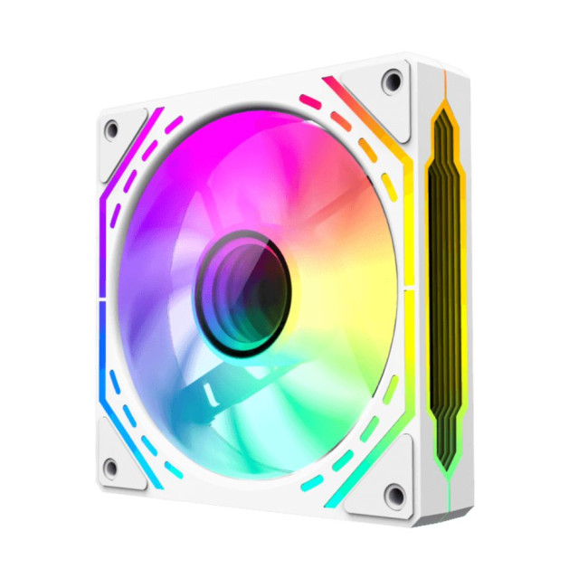 Кулер для корпусу 120 мм, 4pin(M/F)/3pin(M/F), ARGB, PWM, білий FN12A-S2I-W GAMEMAX FN12A-S2I-W