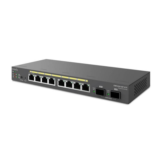Комутатор 8-port GbE PoE.af/at(+) 55W, 2xSFP ENGENIUS EWS2910P-FIT (1402A0090323)