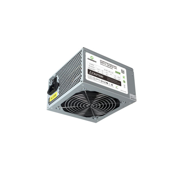 Блок живлення ATX 500W APFC,80+з кабелем живлення, вентилятор 120 мм GAMEMAX GM-500 80+ APFC