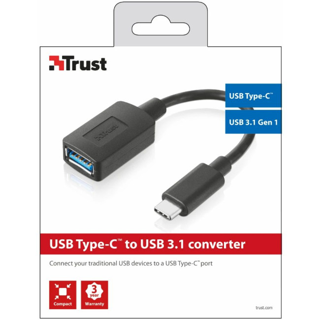 Адаптер USB Type-C To USB3.0 TRUST USB Type-C to USB3.0 (20967)