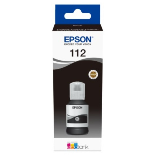Картридж чорний EPSON 112 EcoTank Pigment Black ink (C13T06C14A)