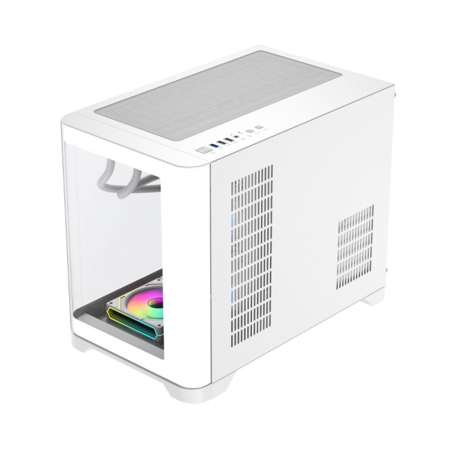 Корпус Mid Tower M-ATX без блока живлення , загартоване склоM-ATX,ITX, Tempered Glass,USB3.0x1,USB2. GAMEMAX HYPE-M White