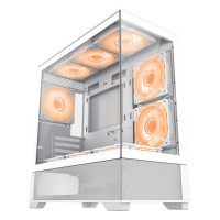 Корпус Micro-ATX без блока живлення, Tempered Glass, Mesh, USB2.0x2, USB3.0x1 GAMEMAX Vista MW