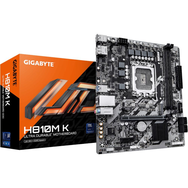 Mатеринська плата s1851 Intel H810 HDMI/DP  1xM.2 GbE LAN mATX GIGABYTE H810M K