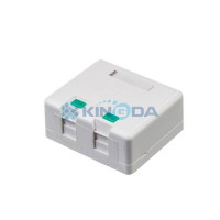 Коробка накладна, два порти, без кейстоунів, біла KINGDA KD-WP06-B