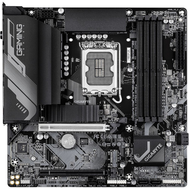 Mатеринська плата s1700 Intel B760 HDMI/DP 2xM.2 2.5GbE LAN mATX GIGABYTE B760M GAMING X WIFI6E GEN5