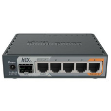 Маршрутизатор hEX S,5xGE,SFP,USB,microSD,RouterOS L4,IPsec HW encr. sup. and The Dude server package MIKROTIK RB760iGS